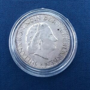 1966 1 Gulden Juliana Koningin Der Nederlanden Genuine Silver Coin Netherlands